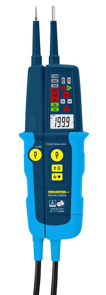 Pancontrol MV-1000AD Spannungs- und Durchgangsprüfer LED + LCD Anzeige