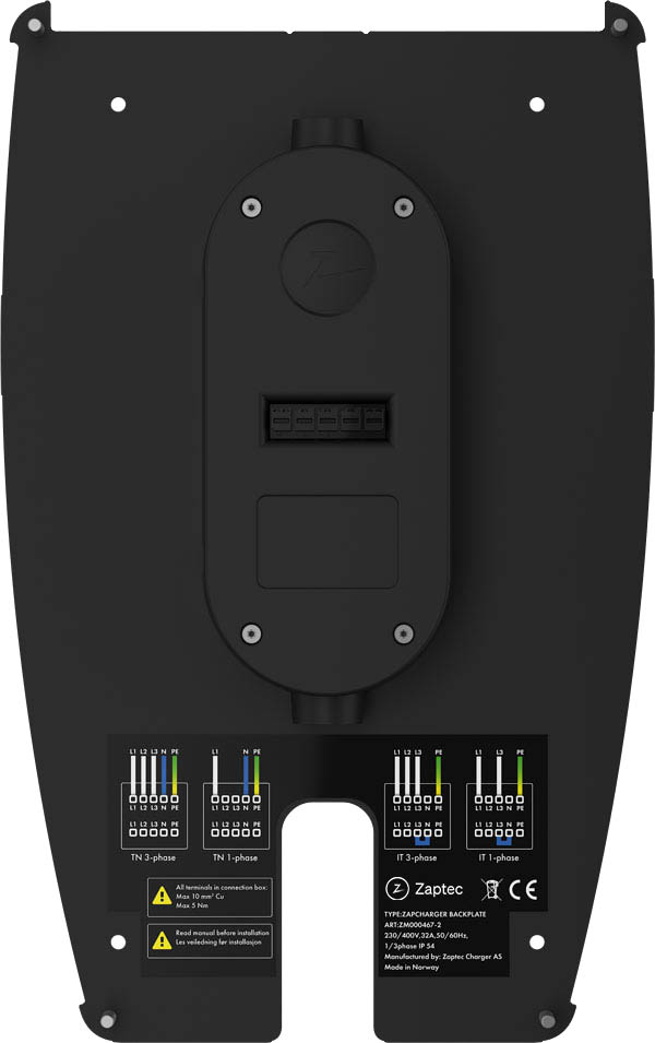 Zaptec Pro Rückplatte MID & ERK